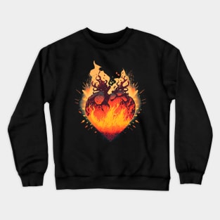 Burning Heart Crewneck Sweatshirt